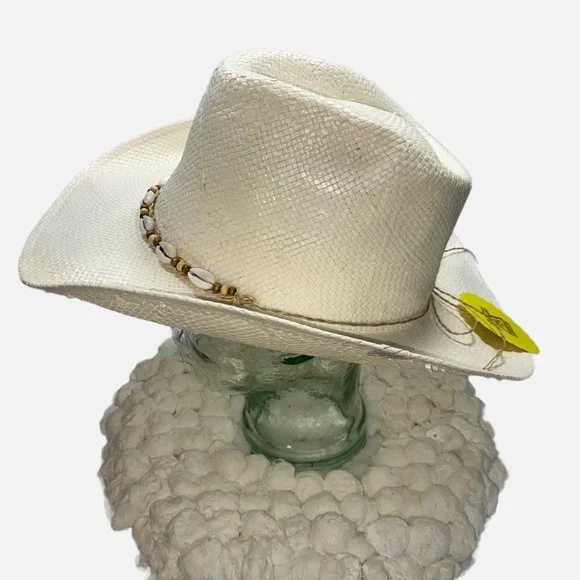 Classic Hat Co. White Straw 10gal Cowgirl Hat 60cm - Picture 10 of 15